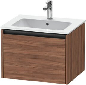 Duravit Waschtischunterschrank Ketho.2 in Nussbaum Natur, wandhängend mit 1 Auszug, B/T: 61 x 48 cm - Bild 1