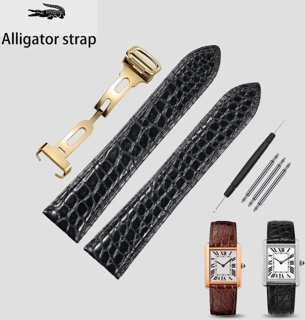 Cartier Uhrenarmband Leder, Schwarz, Unisex - Bild 1