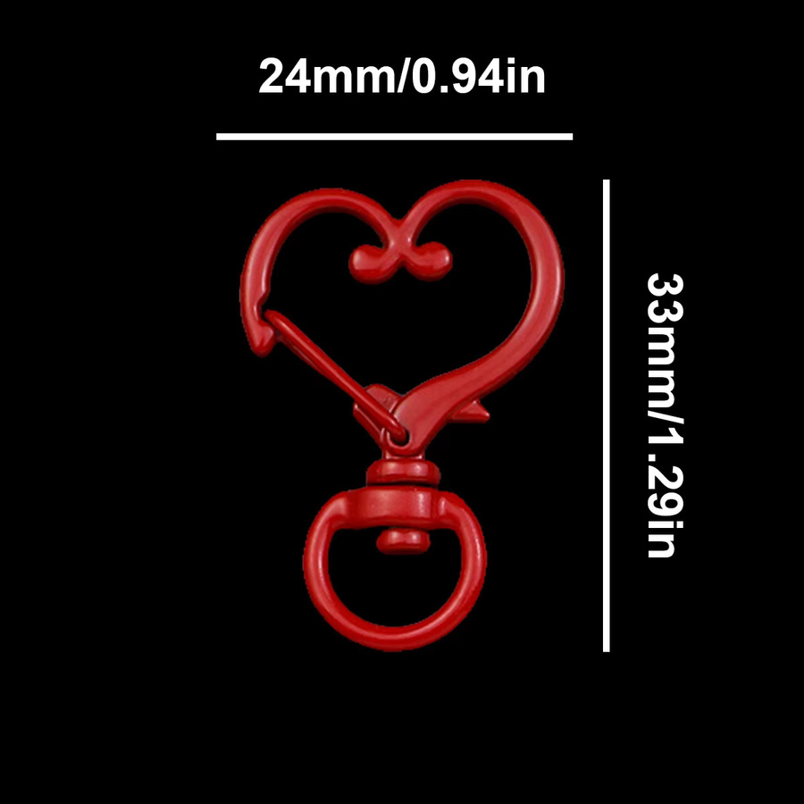JHNBY Karabiner Verschlüsse, Herzförmig, Bunt, 24*33mm - Bild 5