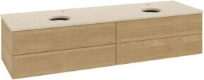 V&B Waschtischunterschrank Antao mit Beleuchtung, Farbe Honig Eiche, B/T: 160 x 50 cm - Bild 1