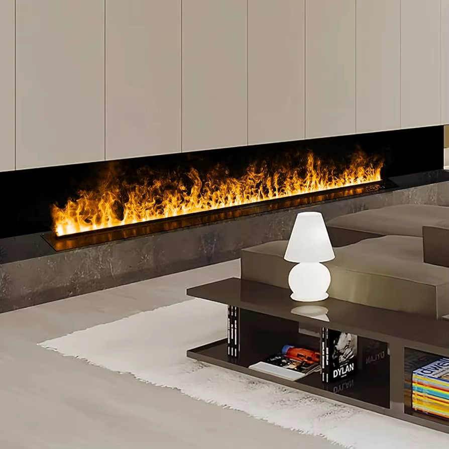 AFLYEVER Wasser-Elektrokamin mit 3D-Nebel-Flammen-Effekt in Schwarz, App-Steuerung und Fernbedienung - Bild 4