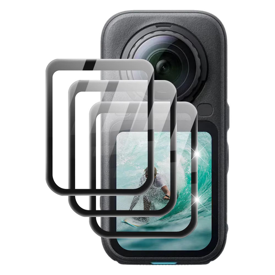 ONM Displayschutzfolie aus 9H gehärtetem Glas für Insta360 X6, transparent und kratzfest - Bild 6