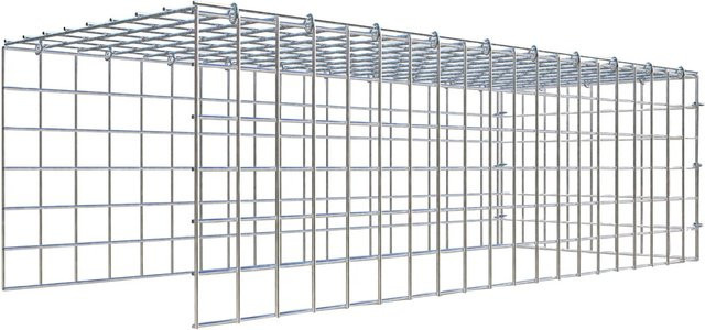 Gabiona C-Ring Anbaukorb Typ 4 in Silbergrau, Maschenweite 5 x 5 cm, B/T/H: 30 x 100 x 40 cm - Bild 1