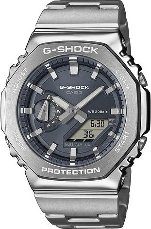 Casio G-Shock Digitaluhr, Solar, Edelstahl, Grau, Herren - Bild 1