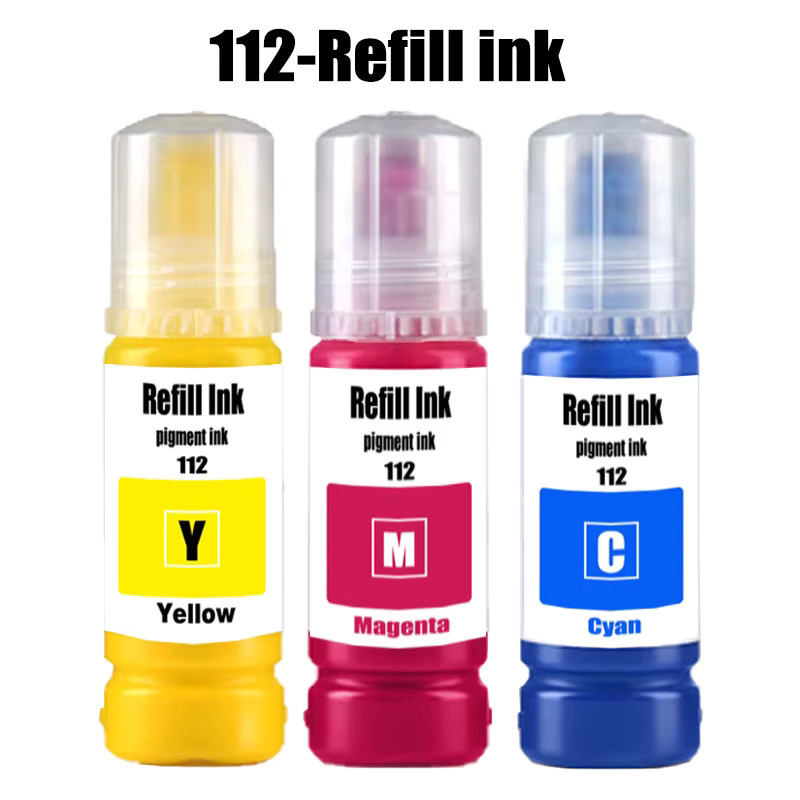 Epson T112 Nachfüll-Pigmenttinte für Ecotank Drucker L6490 L6550 L6570 L6580 L11160 L15150 L15160 L15180 M15140 M15180 - Bild 4