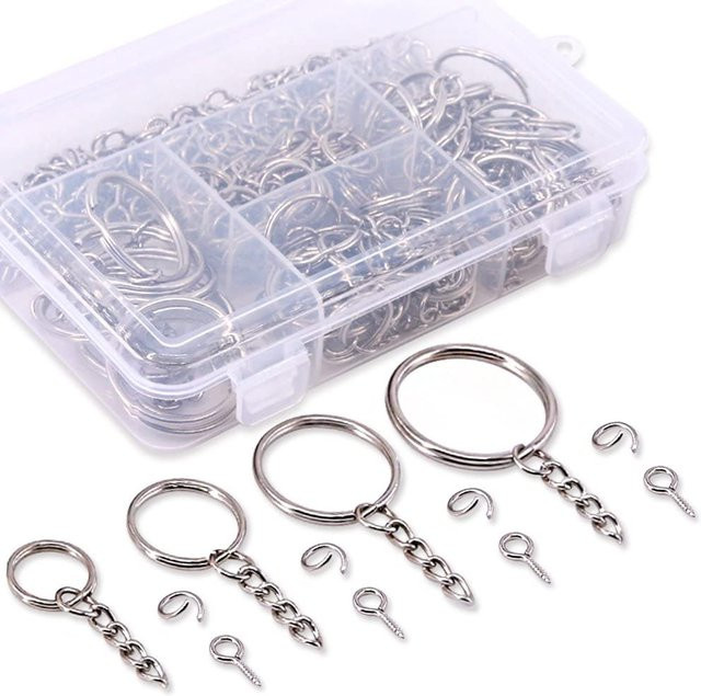 OLOEY Schlüsselanhänger-Ring-Set, Silber, Unisex - Bild 1