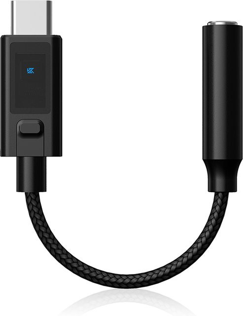 KZ AM02 Tragbarer DAC-Dekodierungsverstärker USB-C auf 3,5mm Audio-Adapter in Schwarz mit 4-Stufen-EQ-Anpassung - Bild 1