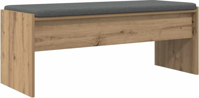vidaXL Flurbank mit Kissen in Artisan-Eiche, Farbe Braun, B/T/H: 110 x 38 x 40 cm - Bild 1
