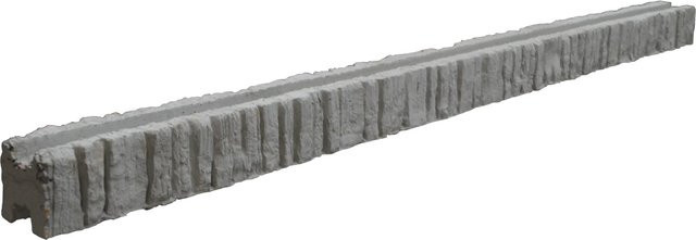 Beckers Betonzaun Zwischenpfosten Mediterran Nostalgie in Betongrau, Höhe: 305 cm, Breite: 12 cm, Tiefe: 12,5 cm - Bild 1