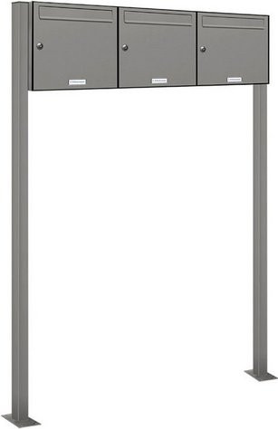 AL Briefkasten für 3 Parteien, grau, B/H/T: 122,9 x 150 x 11,6 cm - Bild 1