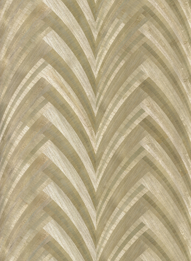 Nobilis Tapete Arches MQT21 in Beige und Grün mit geometrischem Art Deco Design aus Vlies - Bild 1