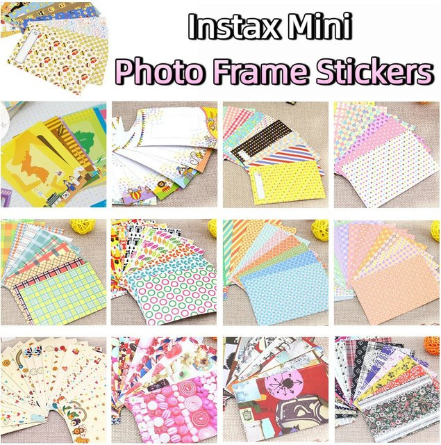Fujifilm Instax Mini Aufkleber mit niedlichem Cartoon-Design, 20 Blatt, Multicolour, Durchmesser: 7,6 cm - Bild 1