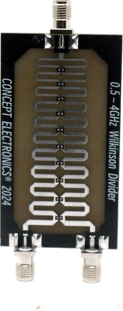 Wilkinson 1-zu-2 HF-Leistungsteiler und -Kombinierer Schwarz für 868M LoRa Helium Miner, 915M, 1090M, SDR und 2.4GHz WiFi - Bild 1