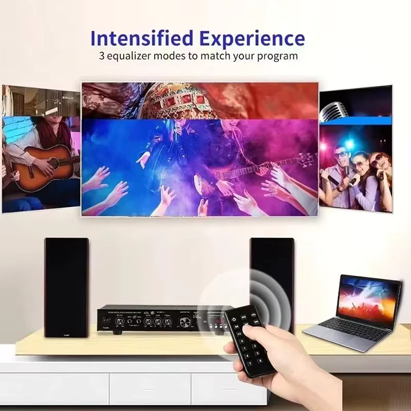 luxuglow AV-369BT Bluetooth 5.1 Stereo Audio Verstärker, 6-Kanal Heimkino Empfänger in Schwarz - Bild 2