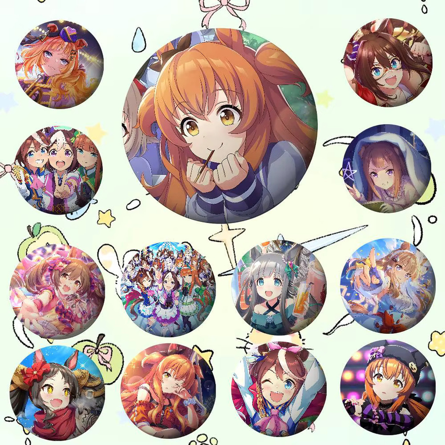 Kayou Brosche, Uma Musume Pretty Derby, Weißblech, Metall - Bild 2