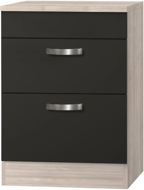 Optifit Küchen-Unterschrank Faro220 für Kochfeld in Anthrazit-Braun, Breite: 60 cm - Bild 1