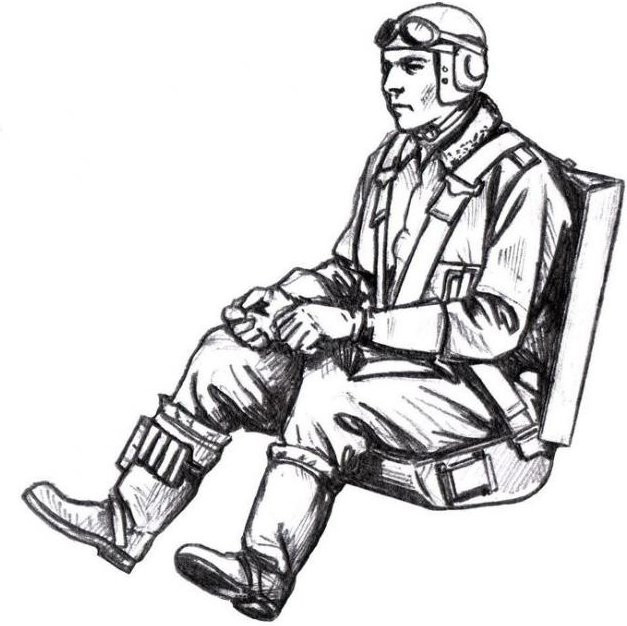 Eduard Messerschmitt Bf 109G, German Pilot, Modellbau, 1:48 - Bild 1