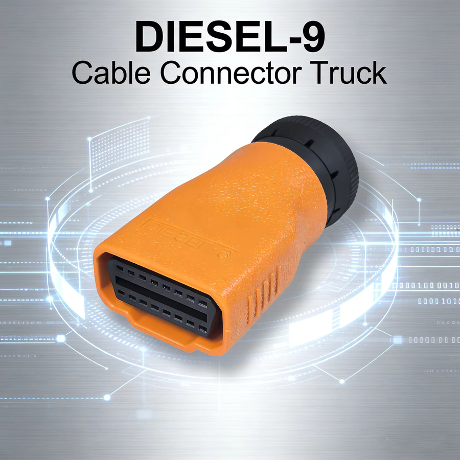 DHCCREATE OBD2-Kabeladapter für schwere LKW mit 9-poligem Diesel-Steckverbinder in Orange - Bild 3