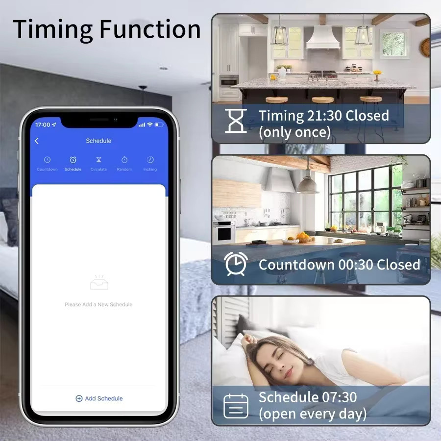 Tuya Ammtoo Smart Switch Wandpanel White – Wifi RF 433 MHz Wireless Schalter Modul für LED-Beleuchtung mit Sprachsteuerung für Alexa und Google Home - Bild 3