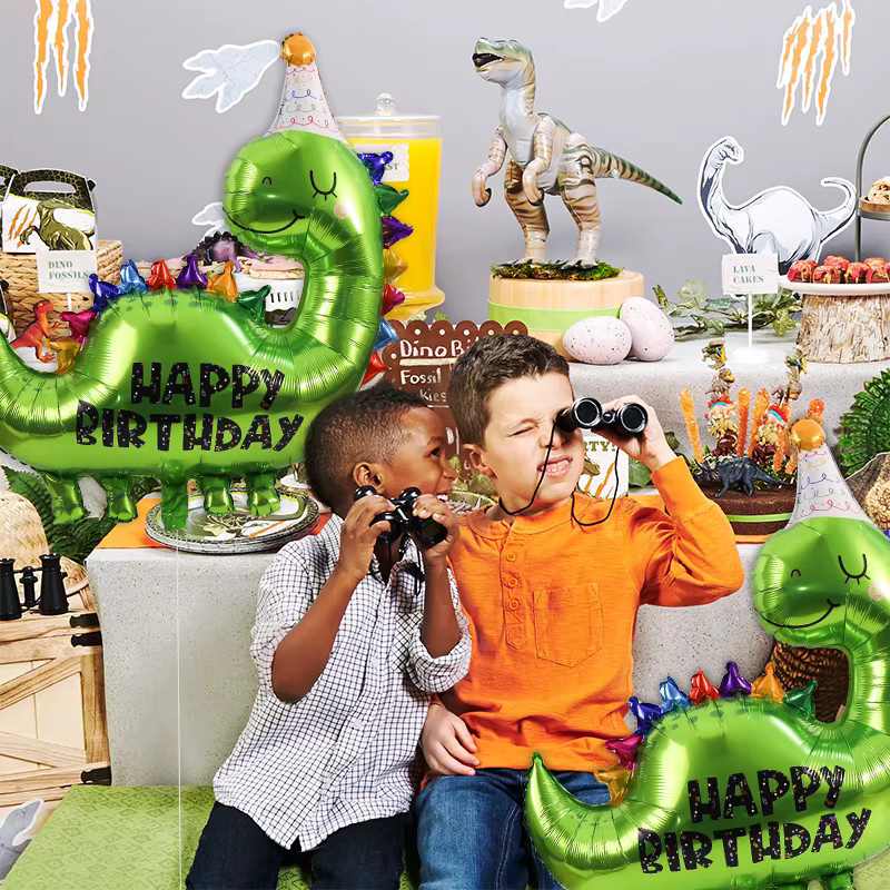 ZQNYCY Grüne Dinosaurier-Folienballons, Cartoon-Ballon - Bild 3
