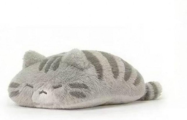 Yiran Health & Beauty Faulkatze Plüsch-Begleiterpuppe, 13cm, Grau - Bild 1