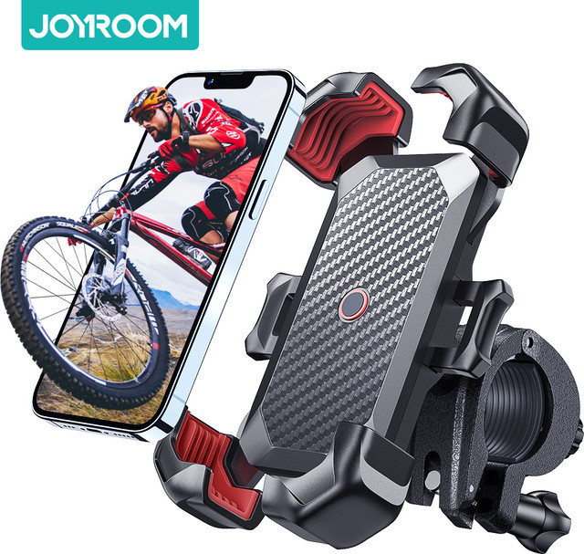 Joyroom Universal Fahrrad Handyhalterung in Schwarz mit 360 Grad Rotation für 4 bis 7 Zoll Smartphones und GPS-Nutzung - Bild 1