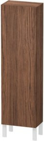 Duravit L-Cube Halbhochschrank in Nussbaum Dunkel mit Glastür und Regalböden, B/T/H: 40 x 24,3 x 132 cm - Bild 1
