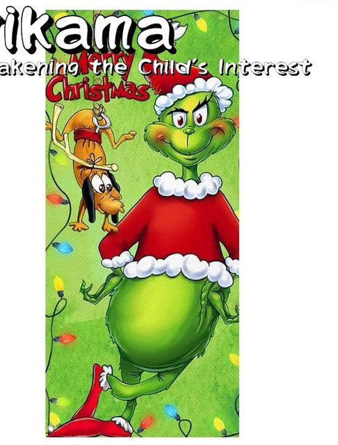 VIKAMA Monster Thief Weihnachts-Türvorhang und Banner-Dekoration in Multicolour, Höhe: 180 cm, Breite: 90 cm, Tiefe: 90 cm - Bild 1