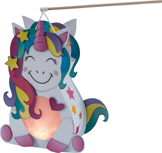 CRELANDO Laternen-Bastelset Einhorn, LED-Lichter, ab 3 Jahre - Bild 1