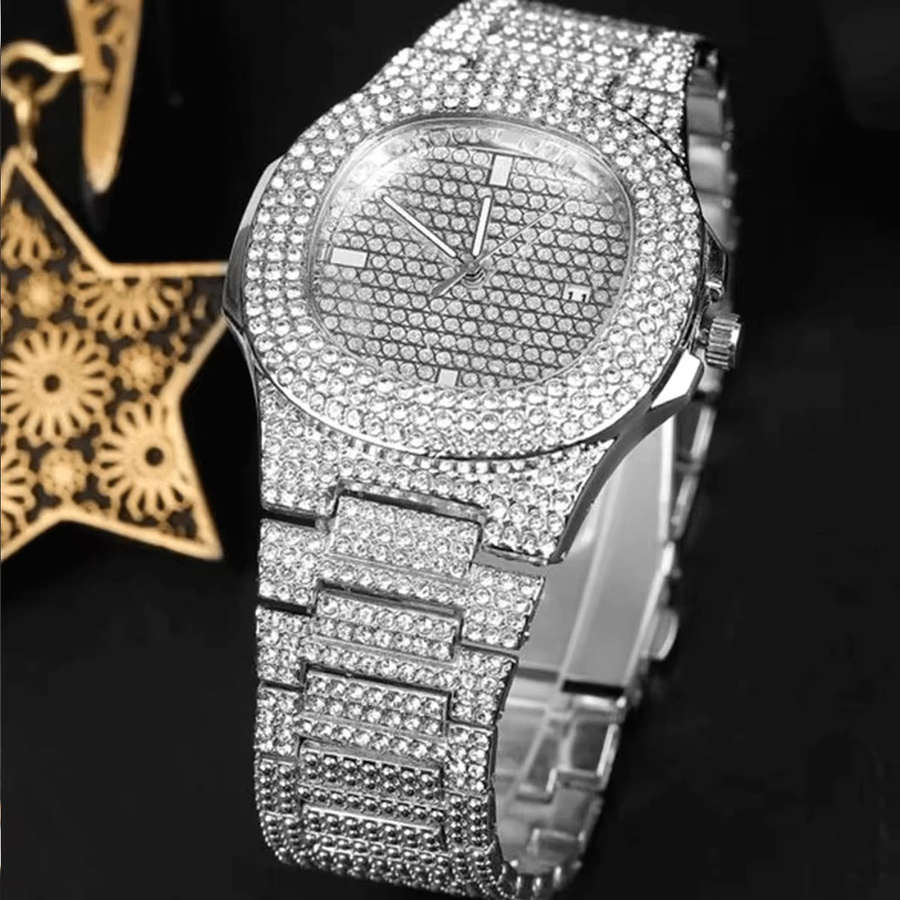 RUNERR Armbanduhr Edelstahl, Quarz, Silber, Kristall, Damen - Bild 4