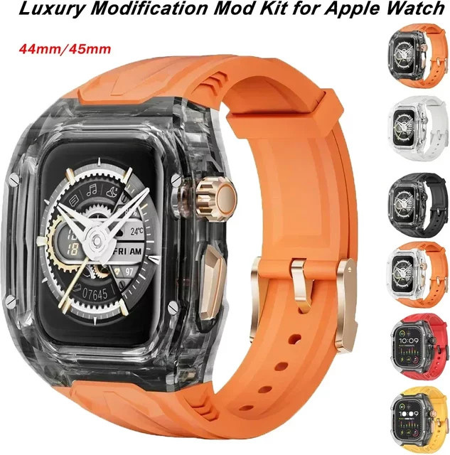 CAOWTAN Uhrenarmband-Set, TPU, Kunststoff, Orange, Unisex - Bild 1