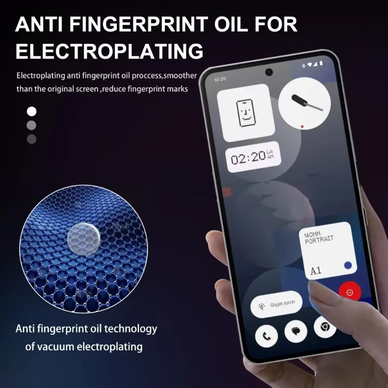 3er-Set Displayschutzfolie aus gehärtetem Glas für Nothing Phone (2a), Nothing Phone (2a) Plus und Nothing Phone (3a) Pro 5G, transparent - Bild 3