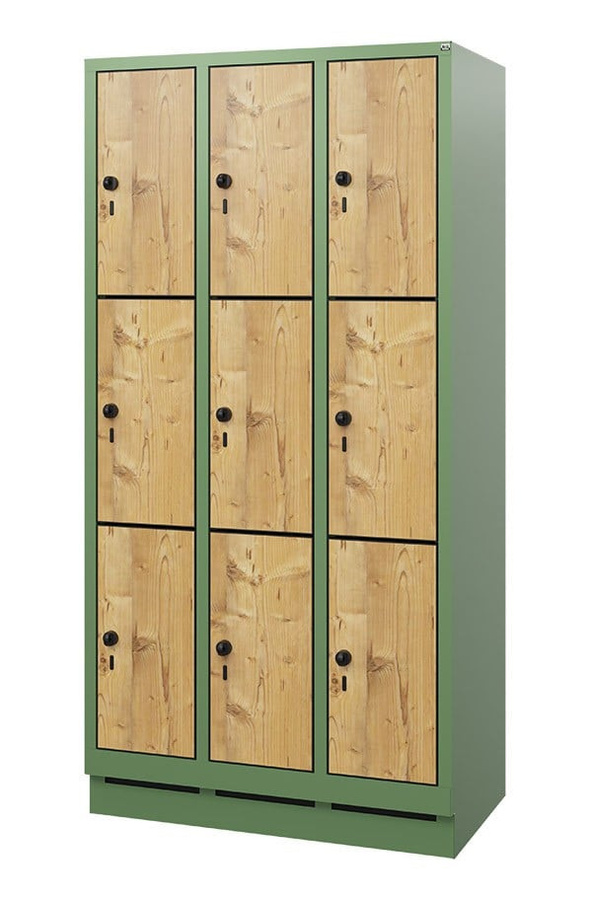 BIGBOXX HPL-Fächerschrank Comfort in Grün mit Metalltüren und Schloss - Bild 1