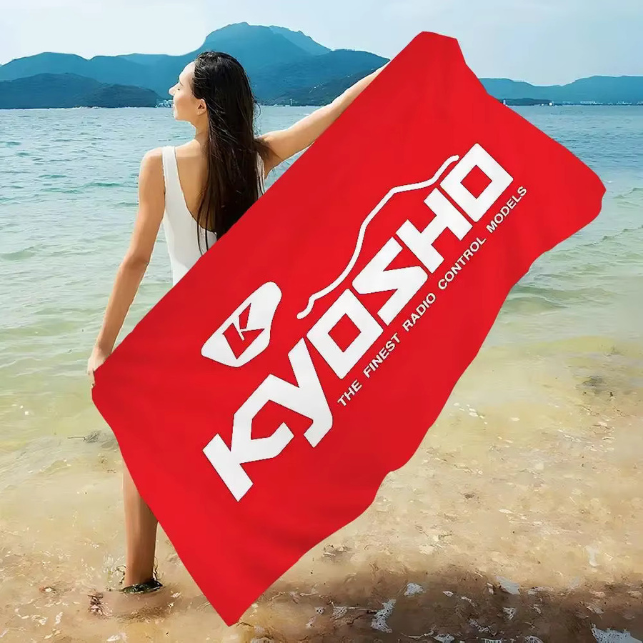Kyosho Japan RC Logo Strandtuch für Kinder aus Mikrofaser, bunt und schnell trocknend - Bild 2