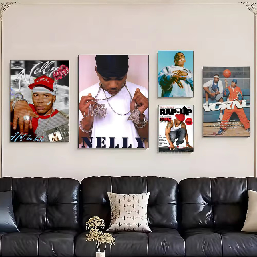 USLegendRap N-Nelly Poster Wandkunstdruck in Weiss und Multicolour, Rechteckiges Papierposter für deine Wanddekoration - Bild 3