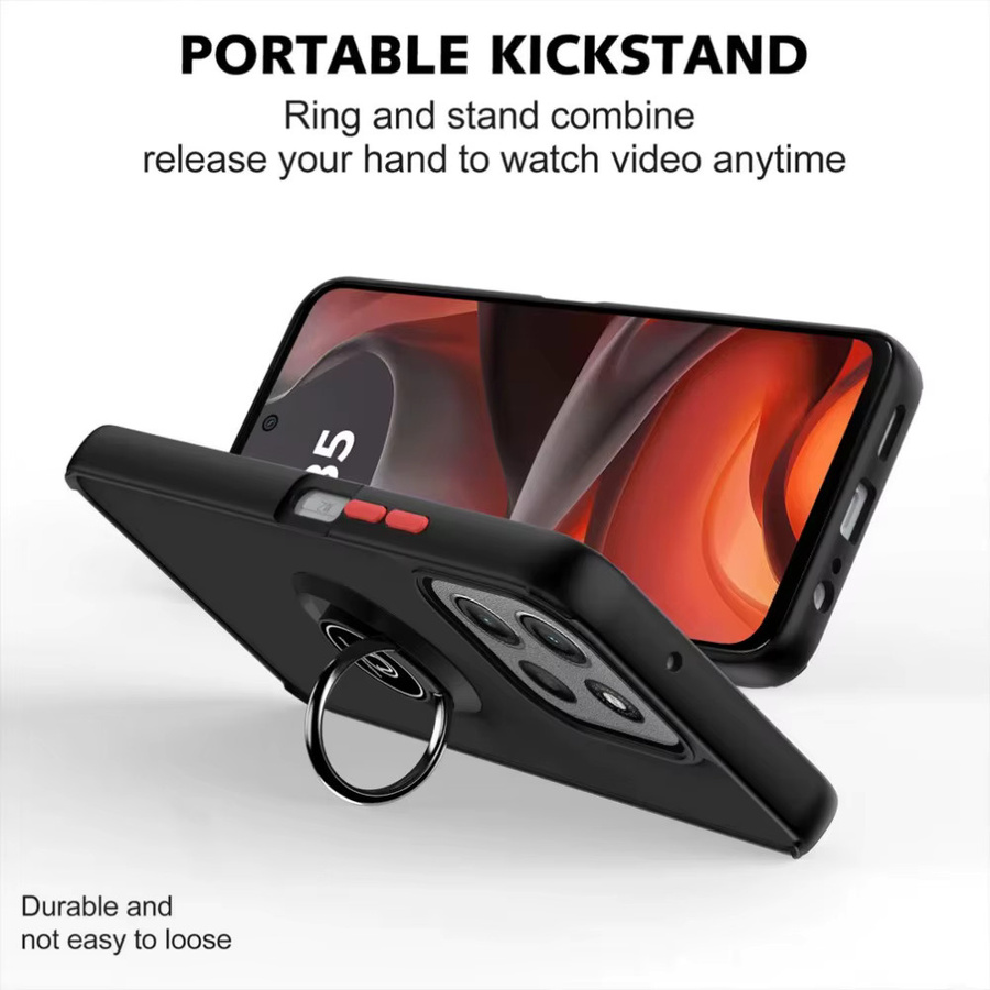 Matte transparente Schutzhülle für Motorola Moto G85 G75 G55 G35 G84 G54 G34 G24 Power G14 G04 G04s G60 G60S E14 mit rotierendem Ringhalter - Bild 2