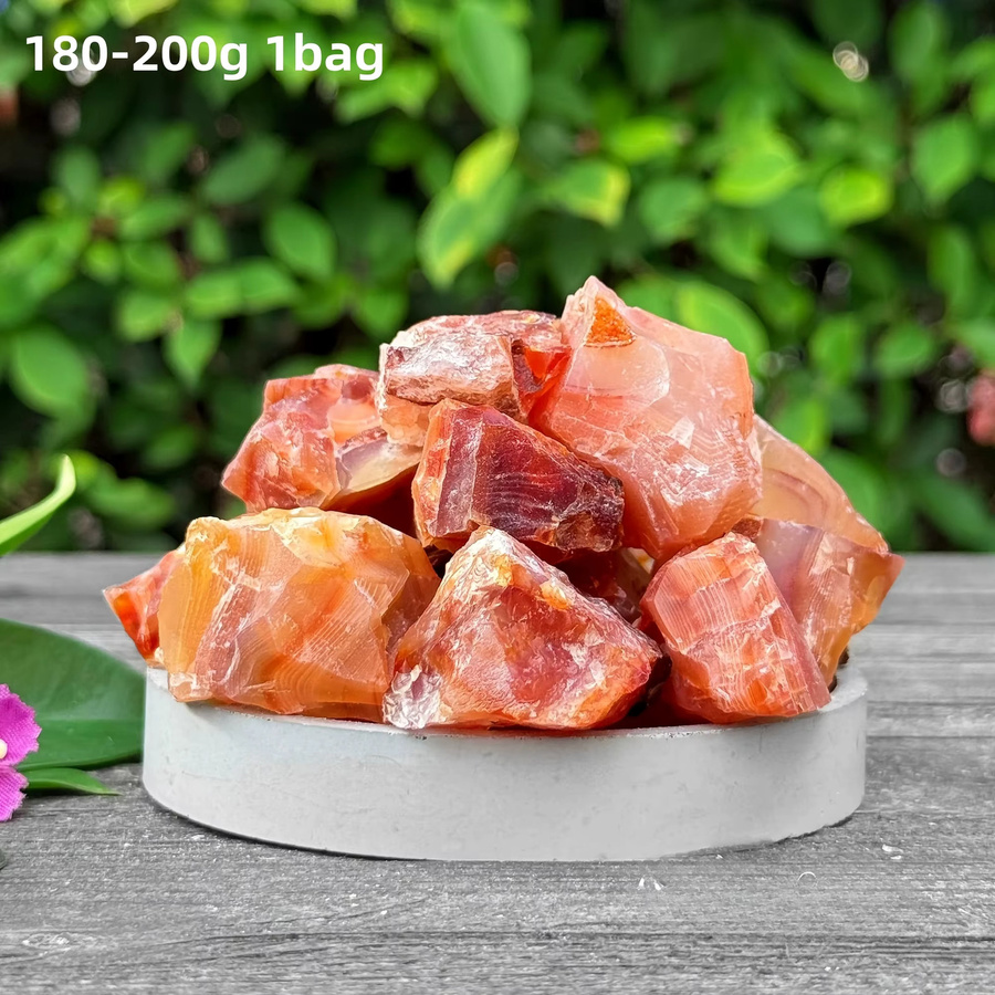 Natürlicher roter Achatstein von CrystalHola, unpoliertes Mineralexemplar zur Dekoration und für Sammler - Bild 5