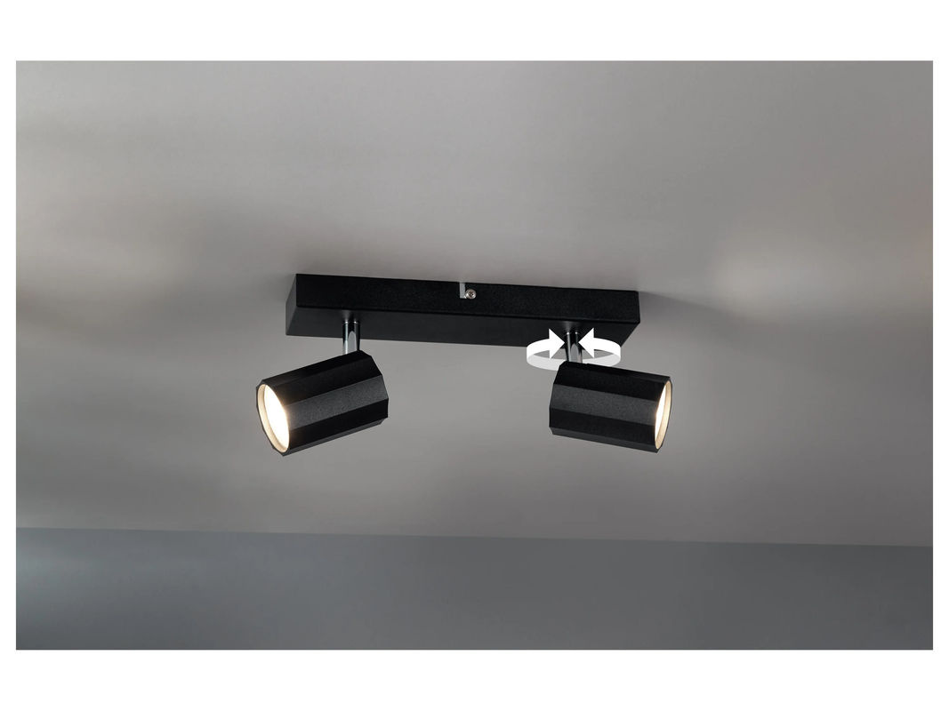 LIVARNO HOME Wand- und Deckenleuchte mit neigbaren und schwenkbaren LED-Spots in Schwarz - Bild 4