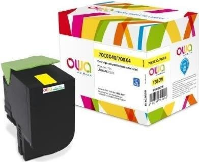 Armor OWA Gelbe Tonerpatrone für Lexmark CS510de und CS510dte, wiederaufbereitet, 80 g - Bild 1