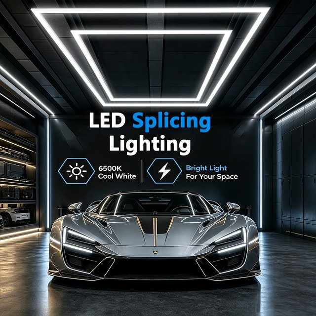 IKSLED LED-Werkstattleuchte Kaltweiß 6500K, verbindbare Garagenleuchte für Werkstatt und Keller, Weiß - Bild 1