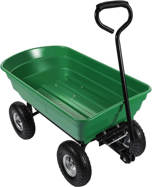 Wiltec Gartenwagen mit Kippfunktion und 75l Fassungsvermögen für bis zu 240kg Traglast - Bild 1