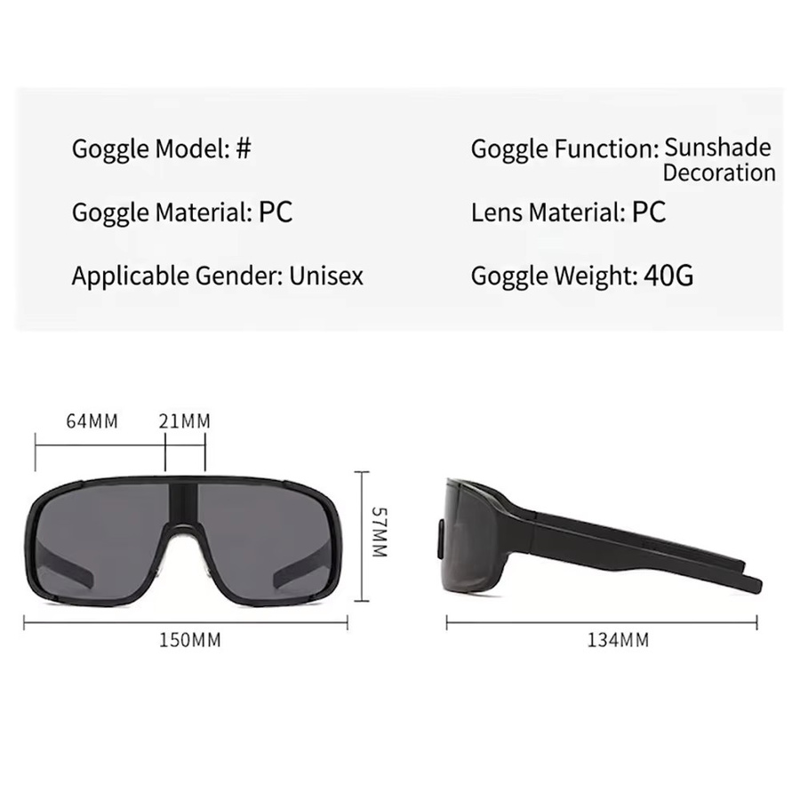 ZOZO TOMI Sonnenbrille, Winddichte, Unisex, Vollrand - Bild 5