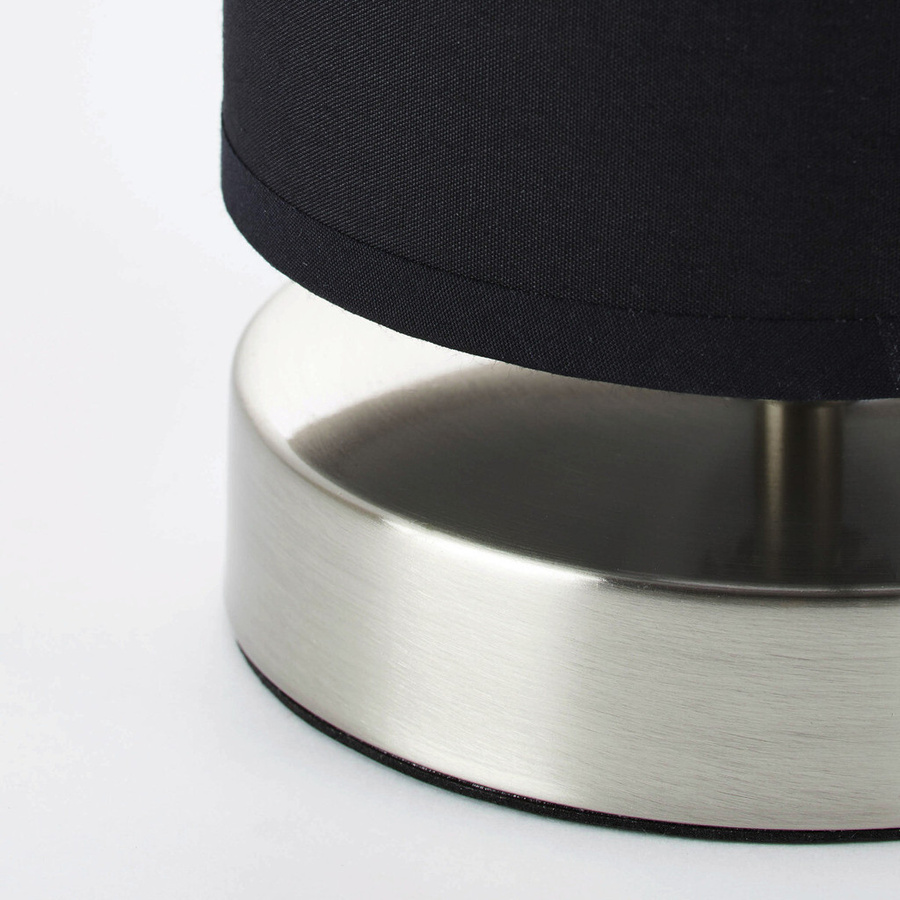 Brilliant Tischleuchte Claire in Schwarz und Nickel Matt aus Metall und Stoff mit E14 Fassung, Höhe: 25,5 cm, Durchmesser: 12 cm - Bild 3