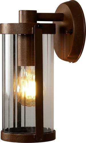 Konstsmide Außenwandleuchte E27 in Braun mit Glaszylinder im Industrial Design - Bild 1