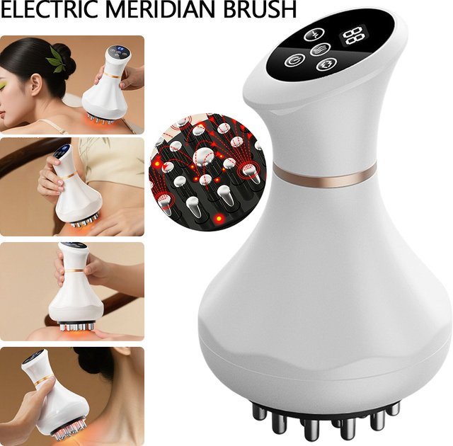 foreverlily Elektrische Meridian-Bürste, Vibrations-GuaSha-Körpermassagegerät, Unisex - Bild 1