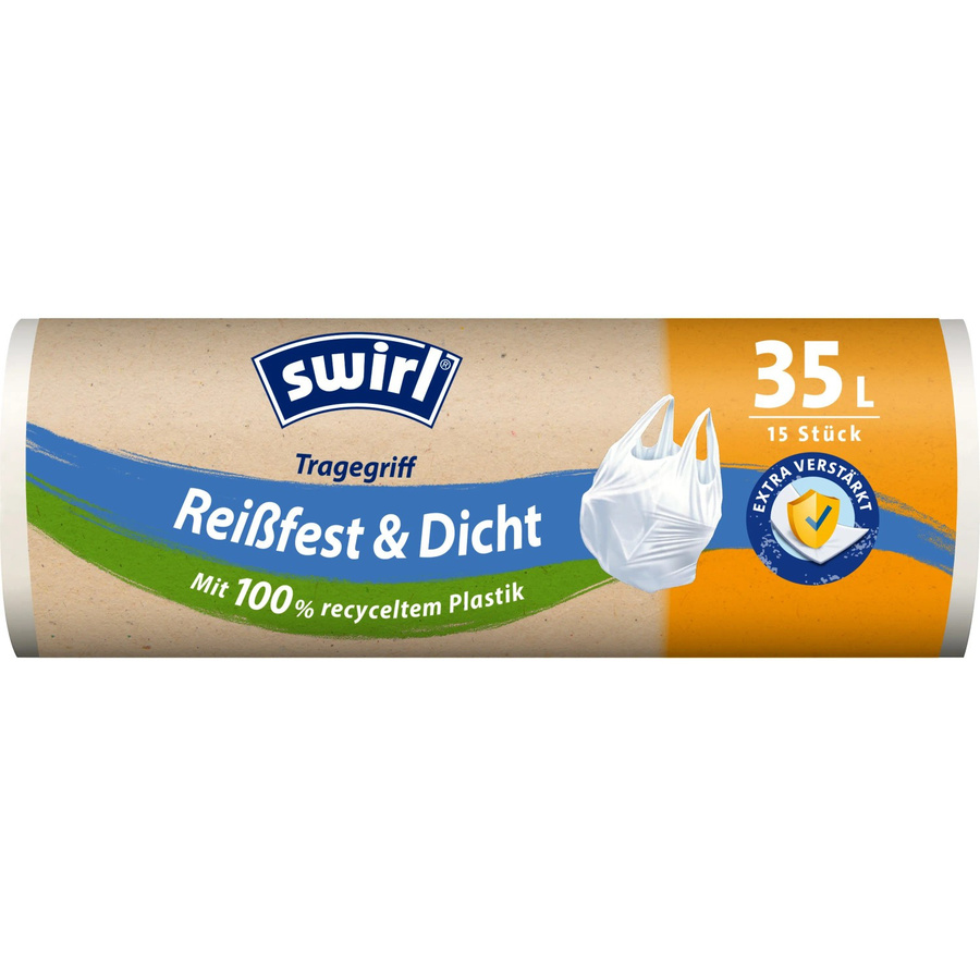 Swirl Tragegriff-Müllbeutel 35 in Transparent, 15 Stück - Bild 2