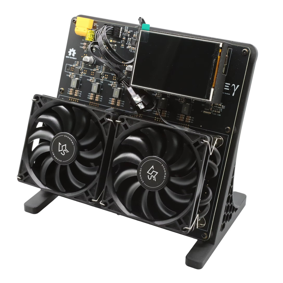 Nerdoctaxe Rev3.1 Bitcoin Miner mit 3,5-Zoll-Display und Netzteil, Schwarz, 12Th/s, 200W - Bild 4