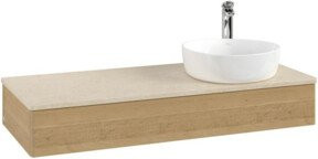 V&B Waschtischunterschrank Antao mit Beleuchtung, Eiche Honig, B/T/H: 120 x 50 x 19 cm - Bild 1