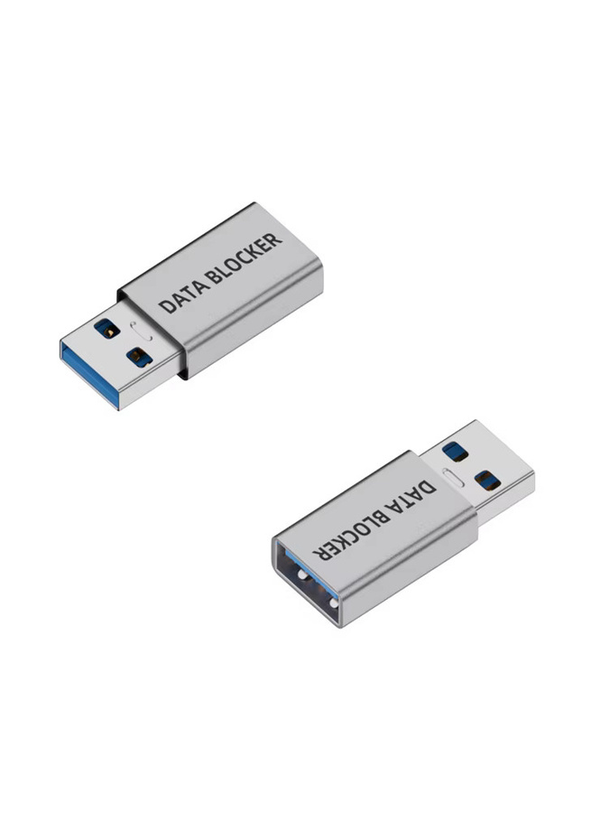 NNBILI USB-Datenblocker Anti-Hacking-Ladeadapter in Grau mit USB-A und USB-C Anschlüssen für Laptop und Mobilgeräte - Bild 5