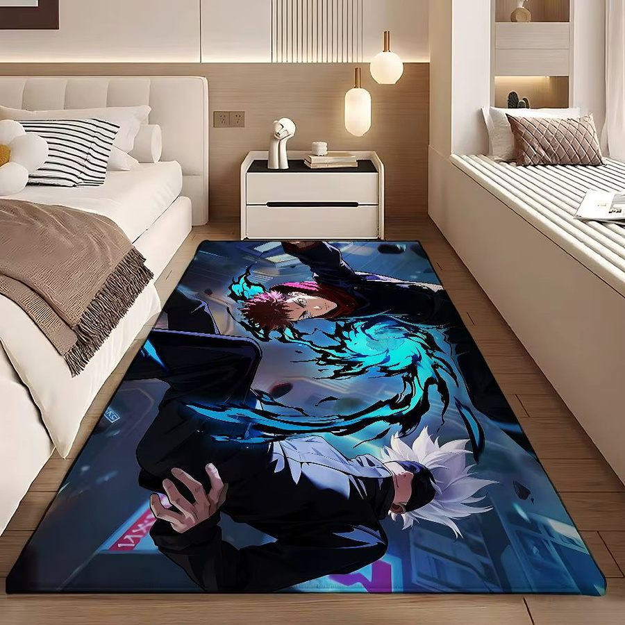 Mesuca Jujutsu Kaisen Anime Teppich, rutschfeste Dekomatte für Bad und Eingang, Mehrfarbig, B: 60 cm, T: 40 cm - Bild 5